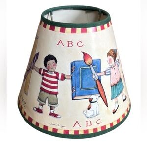 Vintage Susan Winget school theme lampshade